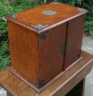 Antique Victorian Pipe Smokers Cabinet 27 x 31.  5 x 20 cms 5