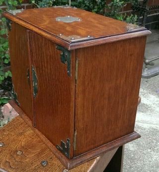 Antique Victorian Pipe Smokers Cabinet 27 x 31.  5 x 20 cms 6