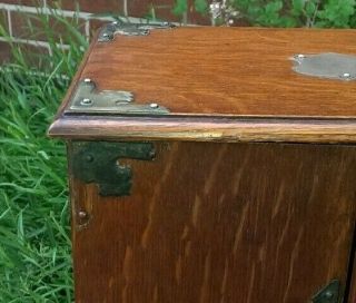 Antique Victorian Pipe Smokers Cabinet 27 x 31.  5 x 20 cms 8