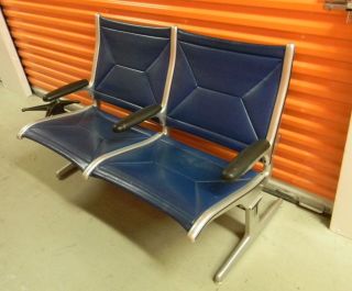 2 - Seater Eames Herman Miller Tandem Sling Bench Chair Seat Mid Century Reception