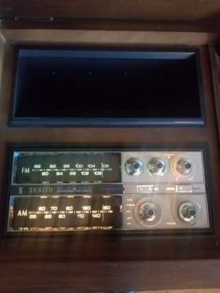 Zenith X940 Stereo record Player Mid Century Modern Danish Cabinet 2