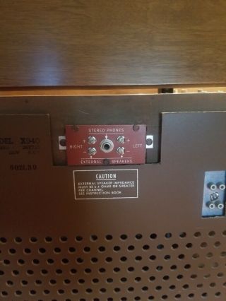 Zenith X940 Stereo record Player Mid Century Modern Danish Cabinet 7