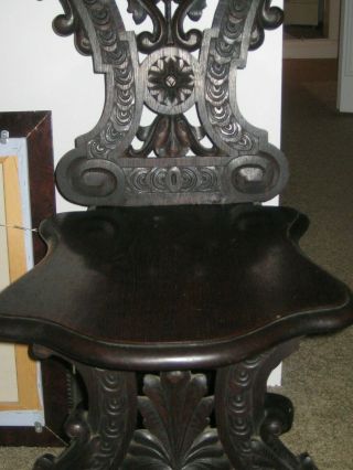 Antique Black Forest Carved Chair 3