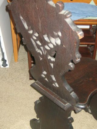 Antique Black Forest Carved Chair 6