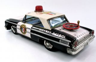 VINTAGE AOSHIN (JAPAN) 1963 FORD GALAXIE POLICE CAR W/ORIGINAL BOX NR 3