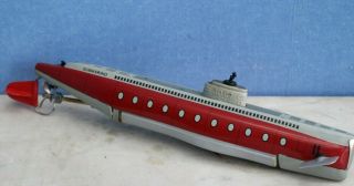 SCHUCO SUBMARINO 3OO7 TIN PLATE CLOCKWORK SUBMARINE 4