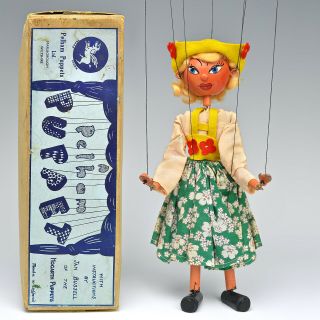 Vintage Pelham Puppet - Ss Tyrolean Girl - Flat Lead Hands