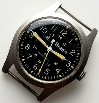 VINTAGE HAMILTON KHAKI / L.  L.  BEAN MILITARY FIELD WATCH 9219 MECHANICAL MOVEMENT 4