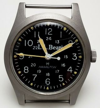 VINTAGE HAMILTON KHAKI / L.  L.  BEAN MILITARY FIELD WATCH 9219 MECHANICAL MOVEMENT 8