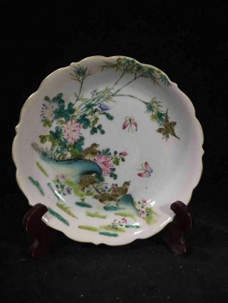 Qing Dynasty Qianlong Years Blue And White Porcelain Birds And Flowers