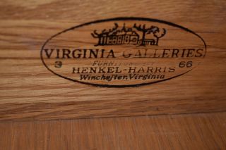 Vintage Henkel - Harris Solid Cherry Colonial Style Side Table w/Drawer 12