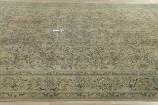 Distressed Traditional Oriental Wool Area Rug Hand - Knotted Muted Carpet 10 x 13 12