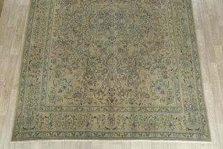 Distressed Traditional Oriental Wool Area Rug Hand - Knotted Muted Carpet 10 x 13 3