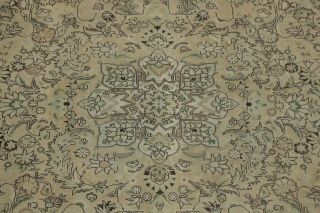 Distressed Traditional Oriental Wool Area Rug Hand - Knotted Muted Carpet 10 x 13 6