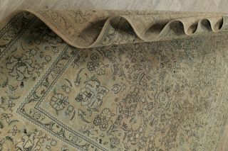 Distressed Traditional Oriental Wool Area Rug Hand - Knotted Muted Carpet 10 x 13 7