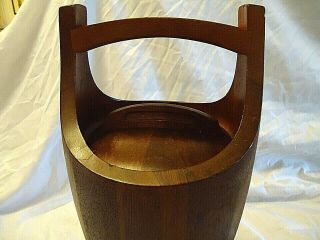 VINTAGE DANSK TEAK TALL ICE BUCKET by JEN QUISTGAARD MID CENTURY MODERN DENMARK 12