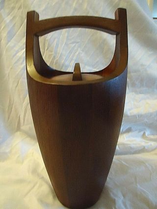 VINTAGE DANSK TEAK TALL ICE BUCKET by JEN QUISTGAARD MID CENTURY MODERN DENMARK 2