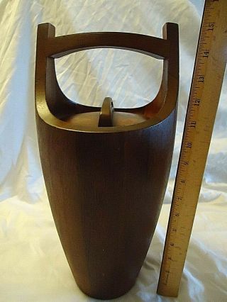 VINTAGE DANSK TEAK TALL ICE BUCKET by JEN QUISTGAARD MID CENTURY MODERN DENMARK 5