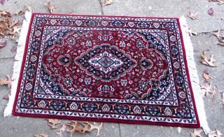 Small Prayer Rug Fine Weaving Ornate Floral Carpet 36 Inches