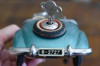 Vintage Distler Mercedes B - 2727 Tin Wind Up Toy Car Western Germany 10