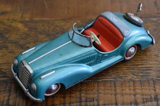 Vintage Distler Mercedes B - 2727 Tin Wind Up Toy Car Western Germany 4