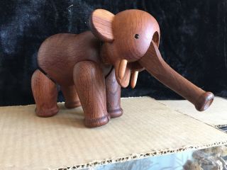 Vintage Kay Bojesen Teak Elephant Signed Made In Denmark Danish Modern