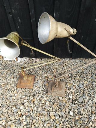 2 Early Herbert Terry Anglepoise Lamps To Restore