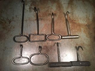 Antique Hay Hooks Meat Hooks Primitive Forged Hooks Hearth And Home