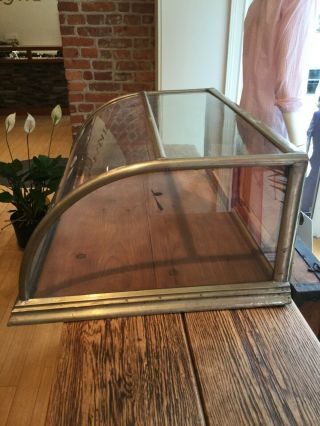 Antique Curved Glass General Store Display Case 33” Wide 2