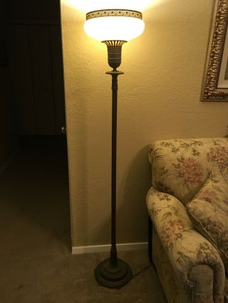 Antique Torchiere Floor Lamp