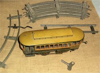 Prewar Bing Tin Litho Trolley/Streetcar/Train/Tram - Germany,  Wind - Up,  Mechanical 6