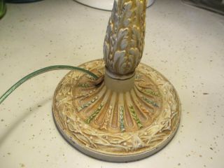 Antique Slag Glass Boudoir / Table Lamp,  Orig.  Paint 1910 - 1930 ' s 12