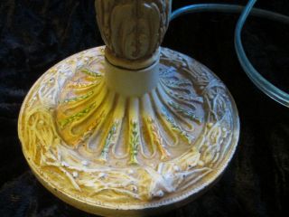 Antique Slag Glass Boudoir / Table Lamp,  Orig.  Paint 1910 - 1930 ' s 2
