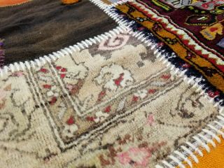 Vintage 1980 - 1990 ' s Tribal Patchwork Rug from Cappadocia 5 ' 6  x 7 ' 5 4
