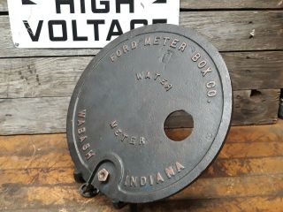 Vintage Industrial Steampunk Cast Iron Water Meter Cover Lamp Base Proyect