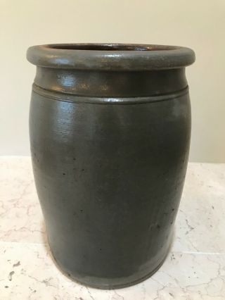 Antique T.  F.  Reppert Greensboro,  Pa 2 ga stoneware crock w/freehand & stencil 3