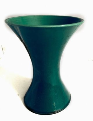 A Green Lead Glazed Awaji Hand Turned Japanese Pottery Vase