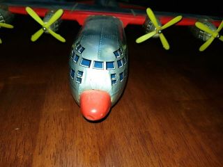 Vintage Tin United States Air Force USAF Friction Bomber Plane Modern Toys Japan 7