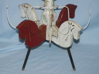 Vintage Hand Made Carved Wood Jewelry Store Display Horses Folk Art 9