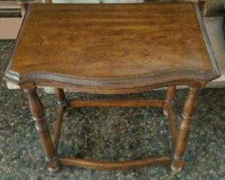 Pair Vtg Drexel Heritage Oak Nesting Side End Occasional Tables French Country 4