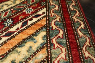 2x3 Tribal Geometric Natural Vegetable Dye Hand - knotted Wool Rug 585368 10