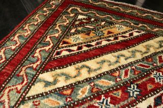 2x3 Tribal Geometric Natural Vegetable Dye Hand - knotted Wool Rug 585368 11