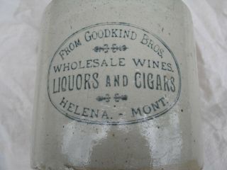 Goodkind Bros.  Helena,  Montana,  Wines,  Liquors & Cigars,  Late 1800 " S