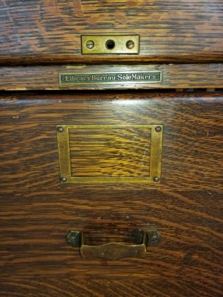 Library Bureau SoleMakers Wooden File Cabinet Vintage Local Pickup 2
