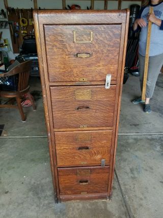 Library Bureau SoleMakers Wooden File Cabinet Vintage Local Pickup 3