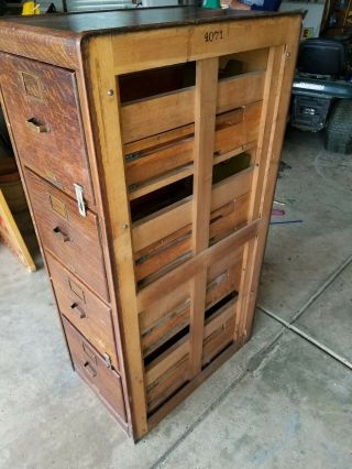 Library Bureau SoleMakers Wooden File Cabinet Vintage Local Pickup 4
