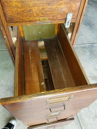 Library Bureau SoleMakers Wooden File Cabinet Vintage Local Pickup 7