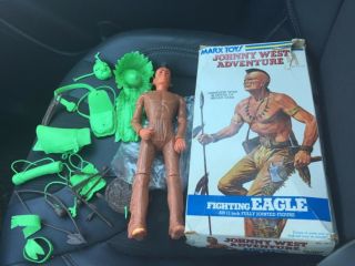 Marx Toys Johnny West Fighting Eagle Rare Adventure Doll Fiure Boxed