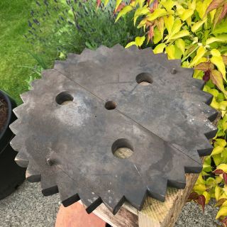 Antique 1870s Rare UNUSUAL MACHINE WOODEN SPUR GEAR COG PATTERN MOLD STEAMPUNK 5