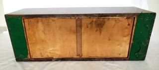 Rare Oak Flat File Filing Cabinet 1920s Weis Visible Index 8 - Drawer Vintage HTF 11